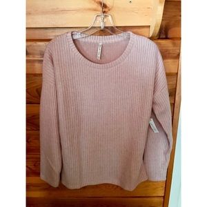 Soft Ribbed Pink Sweater 💕
